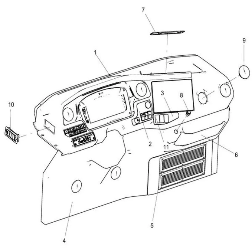 xcmg xde130 electric driving dump truck dashboard assembly 330502817